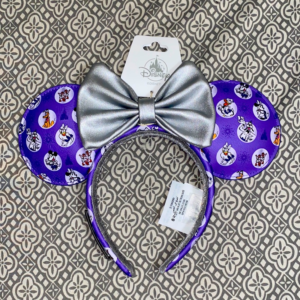 New Disney Minnie Ears 100 Years Of Wonder Headband Leather
